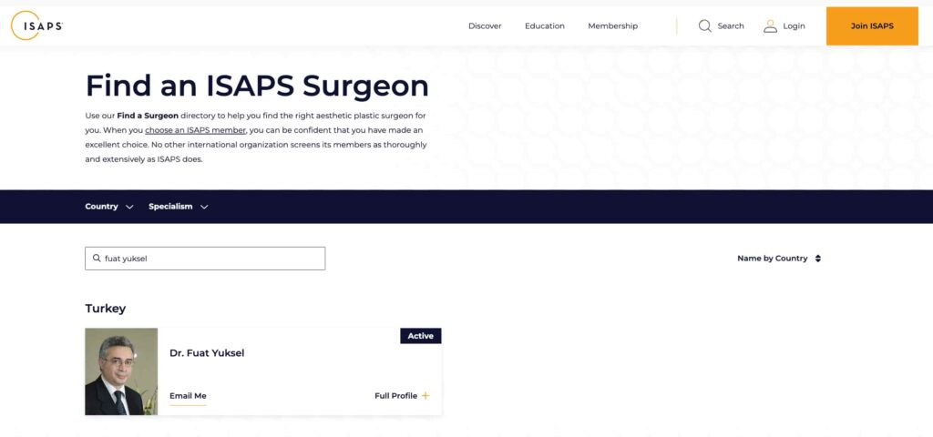 ISAPS doctors in Turkey