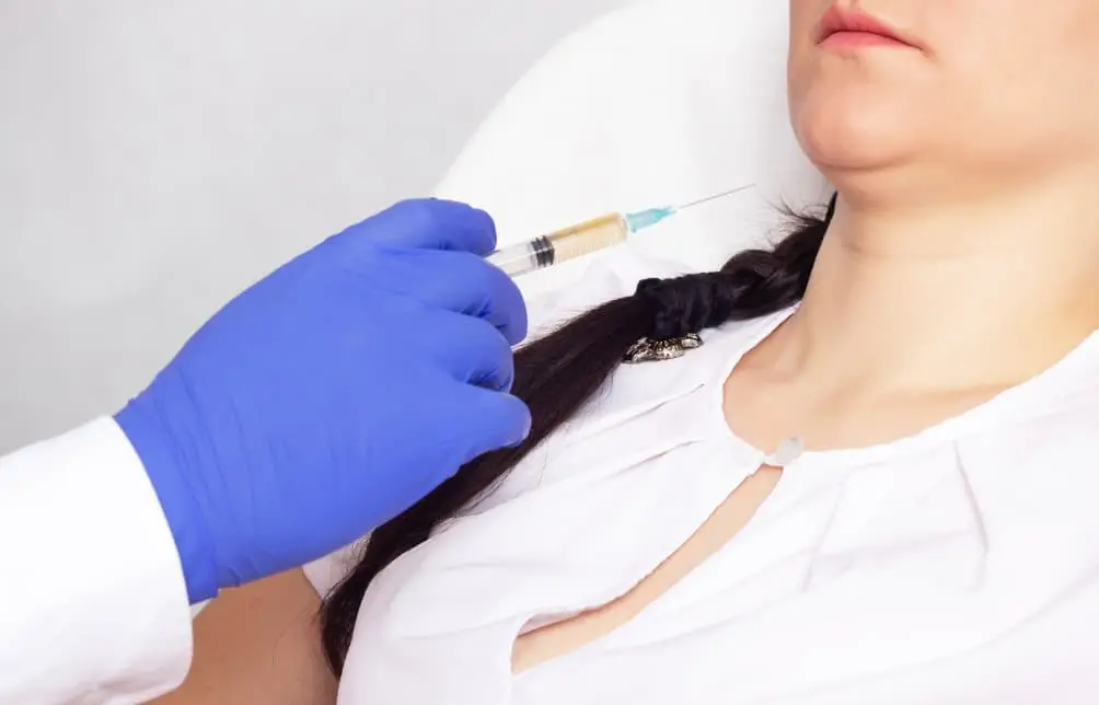 injection under chin