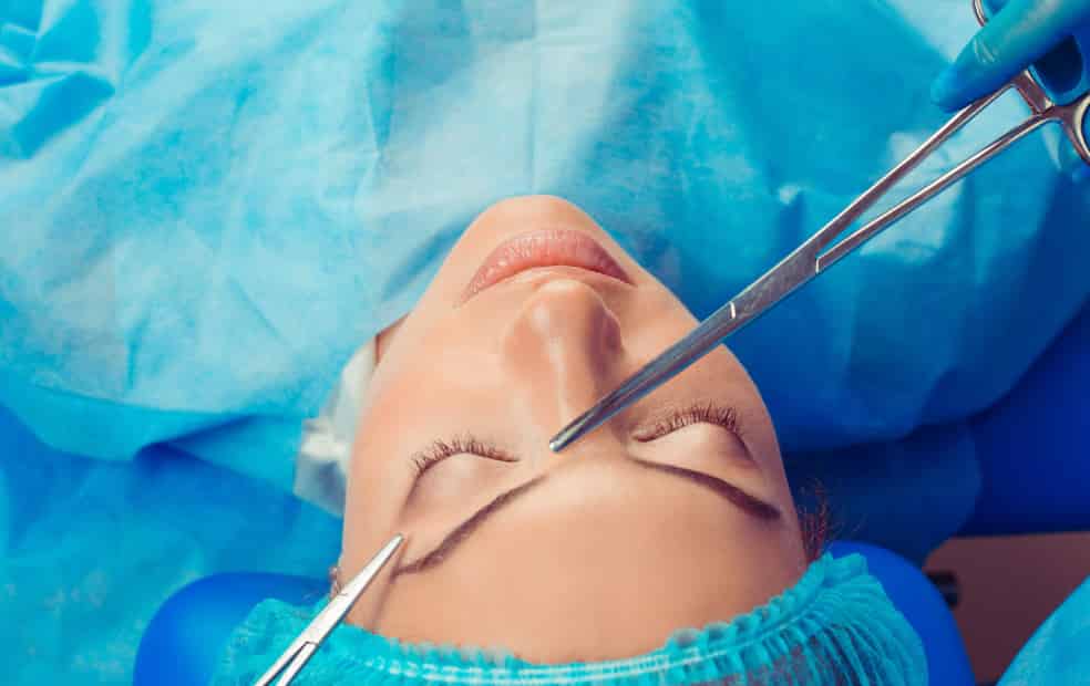 woman getting surgery