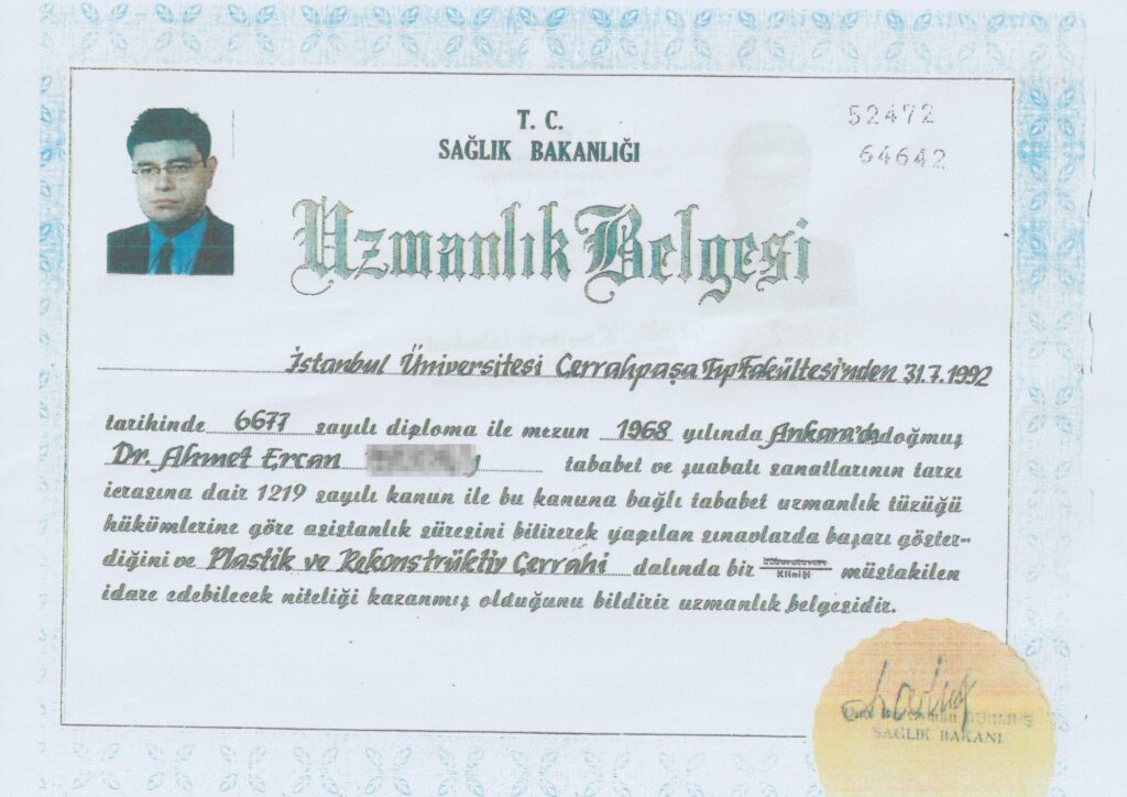 Dr Ercan Certificate (1)