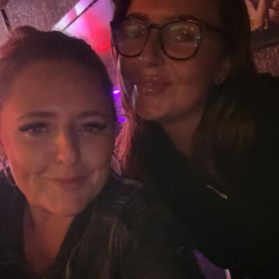Gillian on a night out with her friend