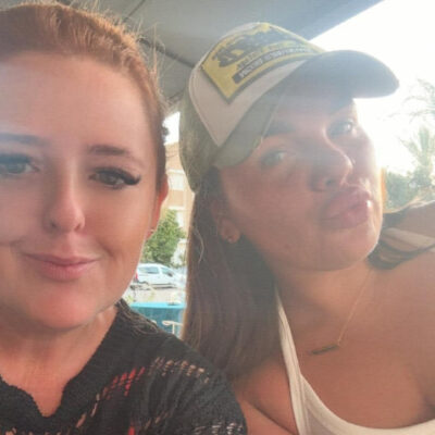 Gillian with her friend